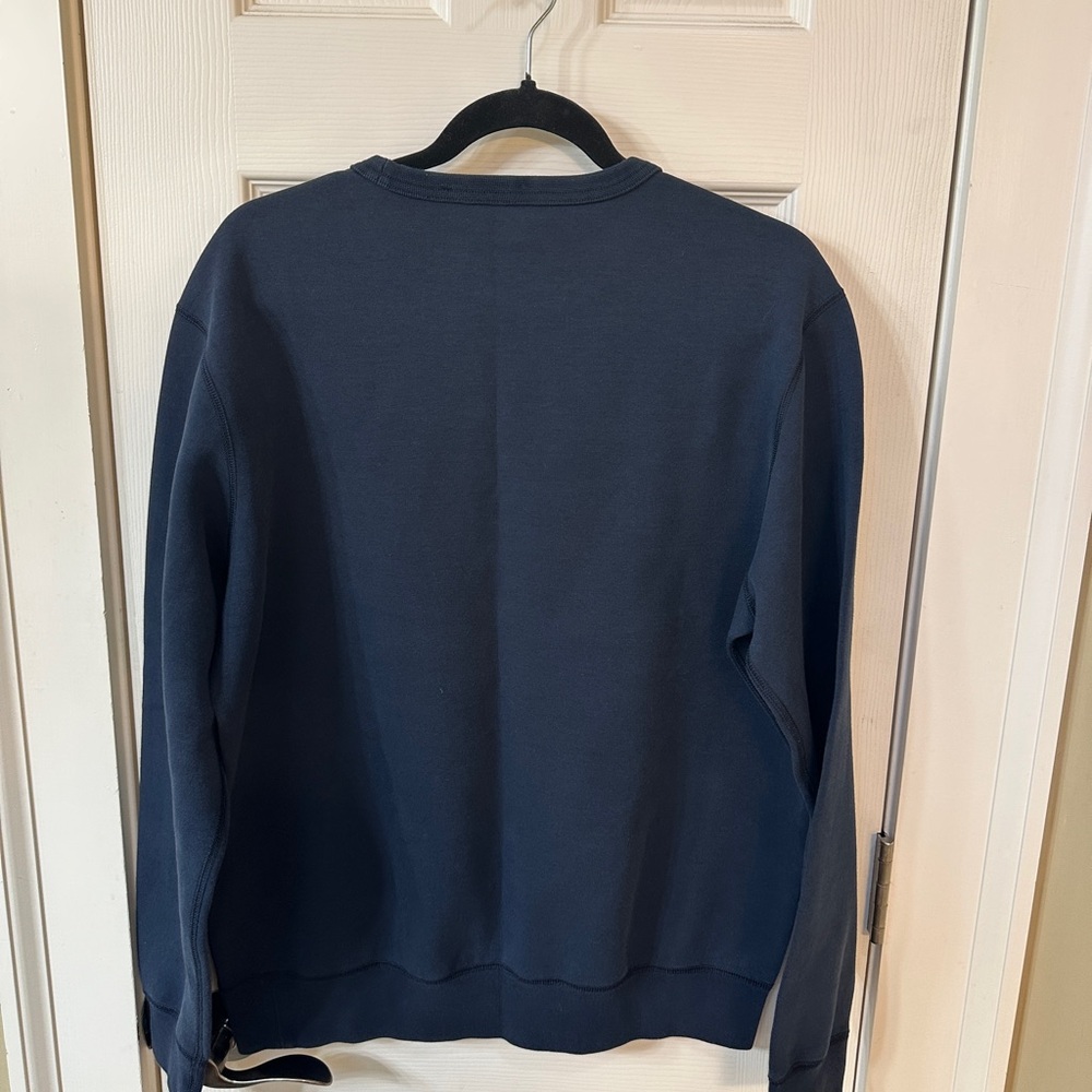 Polo Ralph Lauren Men's Embossed Logo Double-Knit Sweatshirt Navy Size Large - Picture 4 of 6